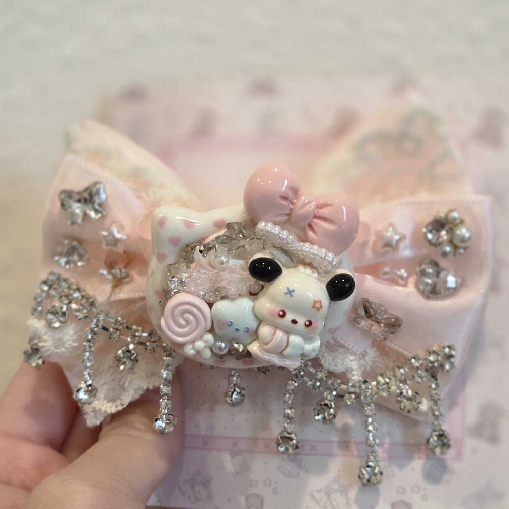 Pochacco Hair Clip with Rhinestones